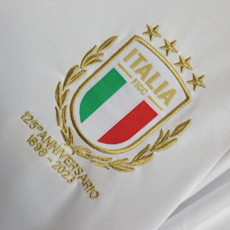 Uniforme Itália White Comemorativo  2023/24 Adidas Infantil