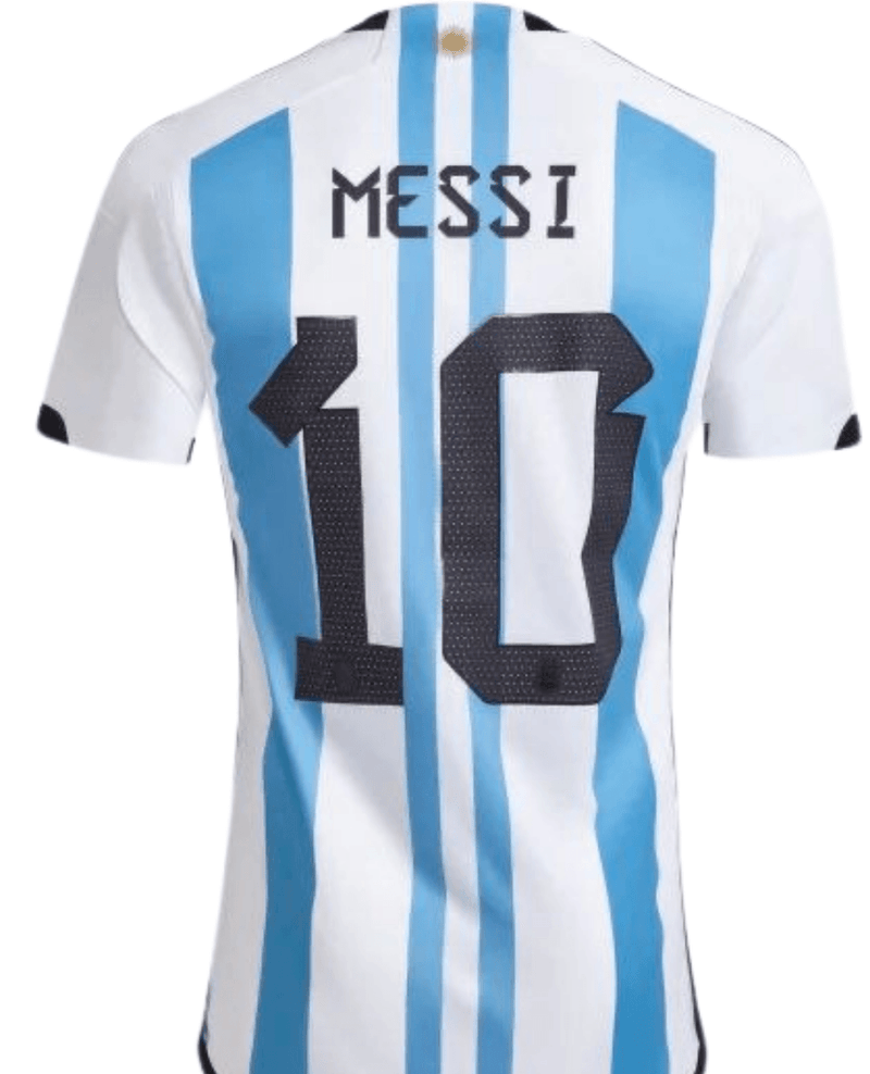Camisa Argentina Copa do Mundo I 22/23 - Adidas Torcedor Masculina Personalizada MESSI N° 10