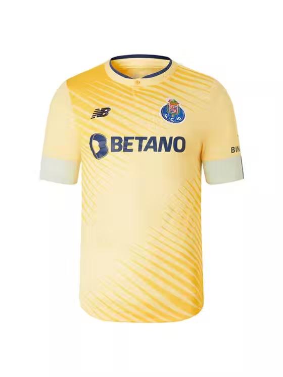 Camisa Porto II 22/23  NewBalance Torcedor Masculina - Amarelo e cinza