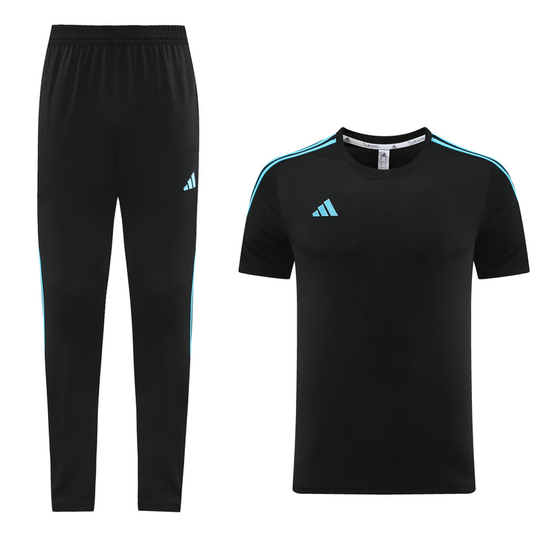 Conjunto Adidas Fitness Aero Masculino - Preto e Azul