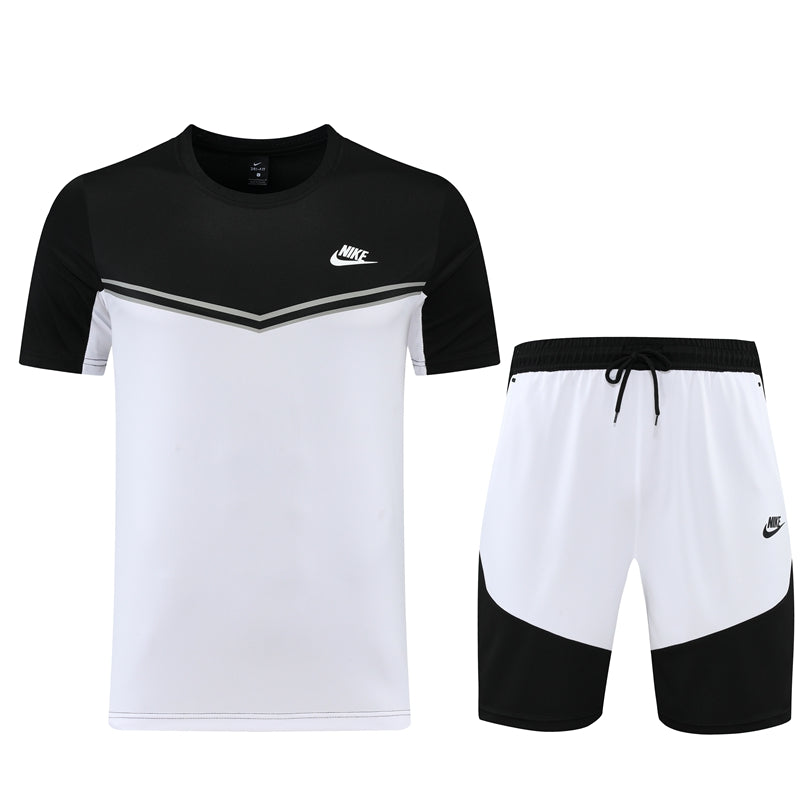 Conjunto Nike Fitness Treino Masculino - Branco e Preto