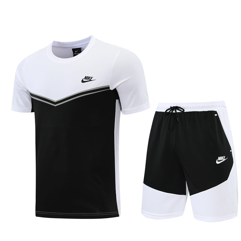 Conjunto Nike Fitness Treino Masculino - Preto e Branco