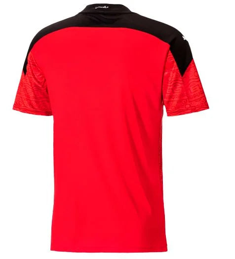 Camisa Egito I 21/22 - Puma Torcedor Masculina - Vermelha e Preta